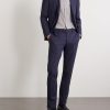 Slim-Fit Straight-Leg Virgin Wool-Blend Trousers - OU Slim-Fit Straight-Leg Virgin Wool-Blend Trousers - OU