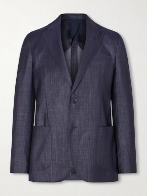 Wool-Blend Twill Suit Jacket