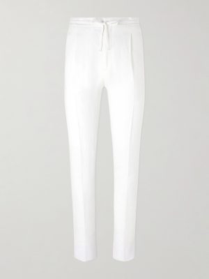 Tapered Linen Drawstring Trousers Tapered Linen Drawstring Trousers