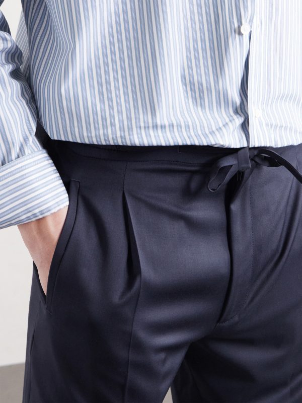 Miami Slim-Fit Pleated Virgin Wool Drawstring Trousers - CU Miami Slim-Fit Pleated Virgin Wool Drawstring Trousers - CU