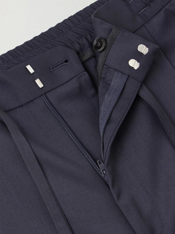 Miami Slim-Fit Pleated Virgin Wool Drawstring Trousers - E1 Miami Slim-Fit Pleated Virgin Wool Drawstring Trousers - E1