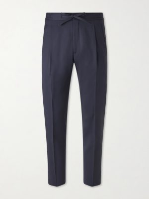 Miami Slim-Fit Pleated Virgin Wool Drawstring Trousers