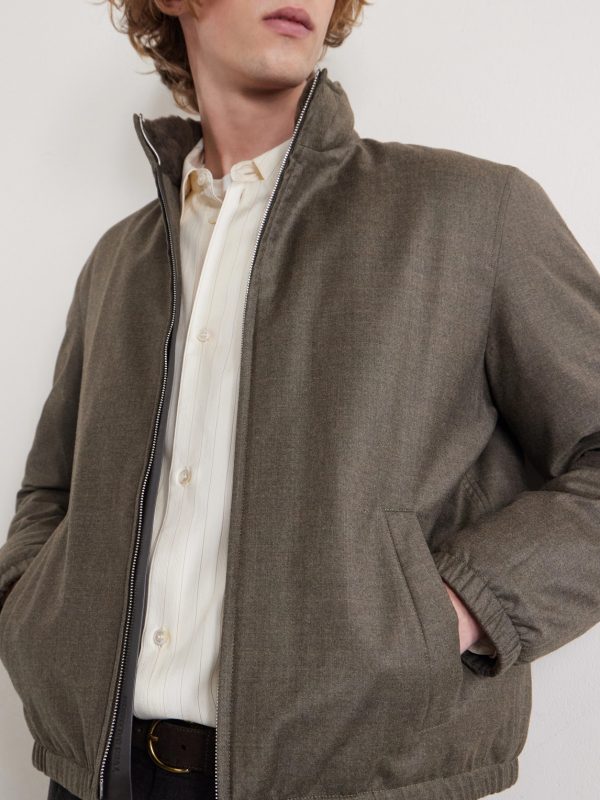 Shearling-Trimmed Storm System® Wool and Silk-Blend Down Jacket - CU Shearling-Trimmed Storm System® Wool and Silk-Blend Down Jacket - CU