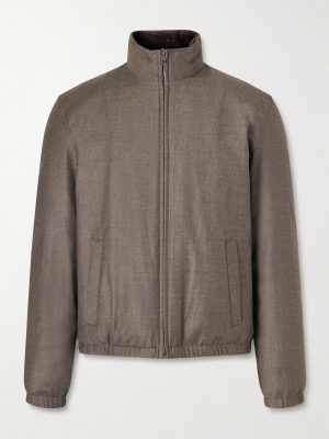 Shearling-Trimmed Storm System® Wool and Silk-Blend Down Jacket