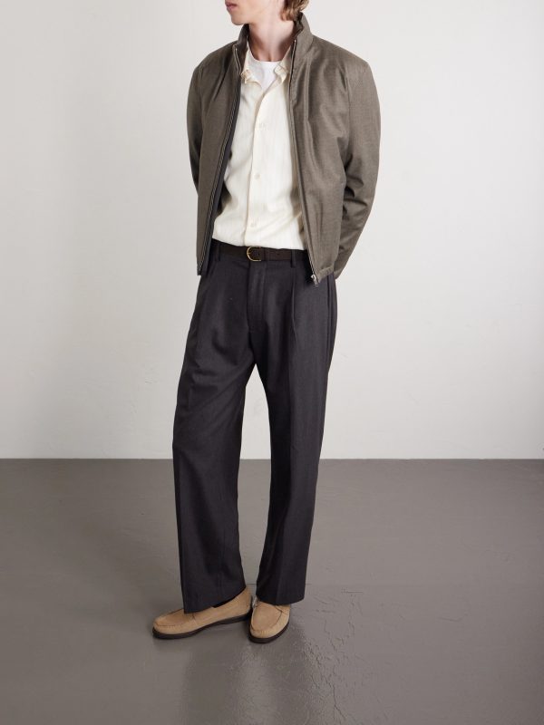 Shearling-Trimmed Storm System® Wool and Silk-Blend Down Jacket - OU Shearling-Trimmed Storm System® Wool and Silk-Blend Down Jacket - OU