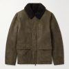 Shearling-Trimmed Suede Jacket Shearling-Trimmed Suede Jacket