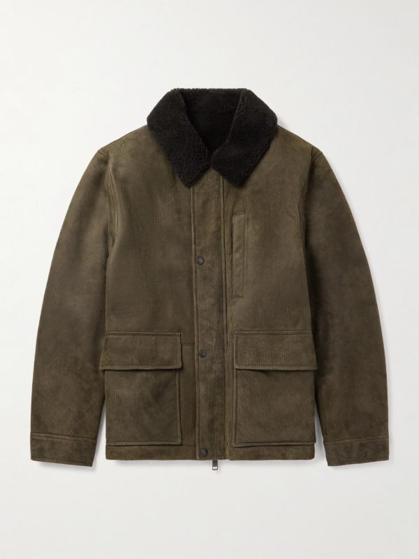 Shearling-Trimmed Suede Jacket Shearling-Trimmed Suede Jacket