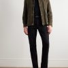 Shearling-Trimmed Suede Jacket - OU Shearling-Trimmed Suede Jacket - OU