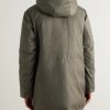 Shearling-Trimmed Virgin Wool and Silk-Blend Hooded Down Jacket - BK Shearling-Trimmed Virgin Wool and Silk-Blend Hooded Down Jacket - BK