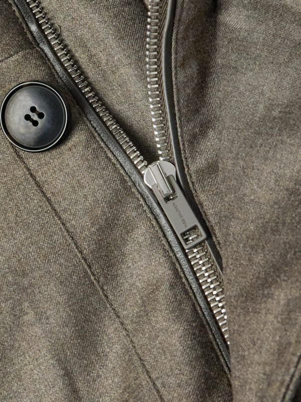 Shearling-Trimmed Virgin Wool and Silk-Blend Hooded Down Jacket - CU Shearling-Trimmed Virgin Wool and Silk-Blend Hooded Down Jacket - CU
