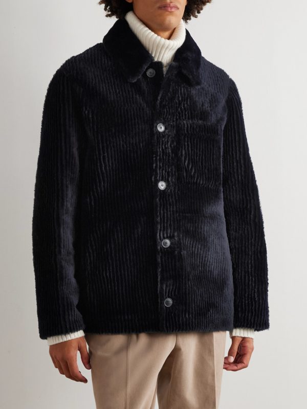 Ribbed Shearling Jacket - FR