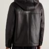Shearling Hooded Jacket - BK Shearling Hooded Jacket - BK