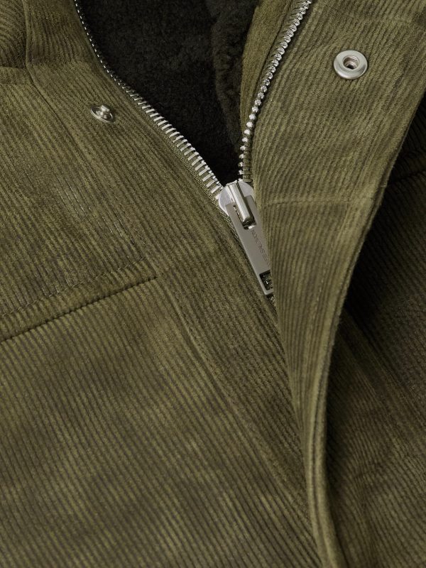 Ribbed Shearling Hooded Parka - CU Ribbed Shearling Hooded Parka - CU