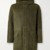 Ribbed Shearling Hooded Parka Ribbed Shearling Hooded Parka