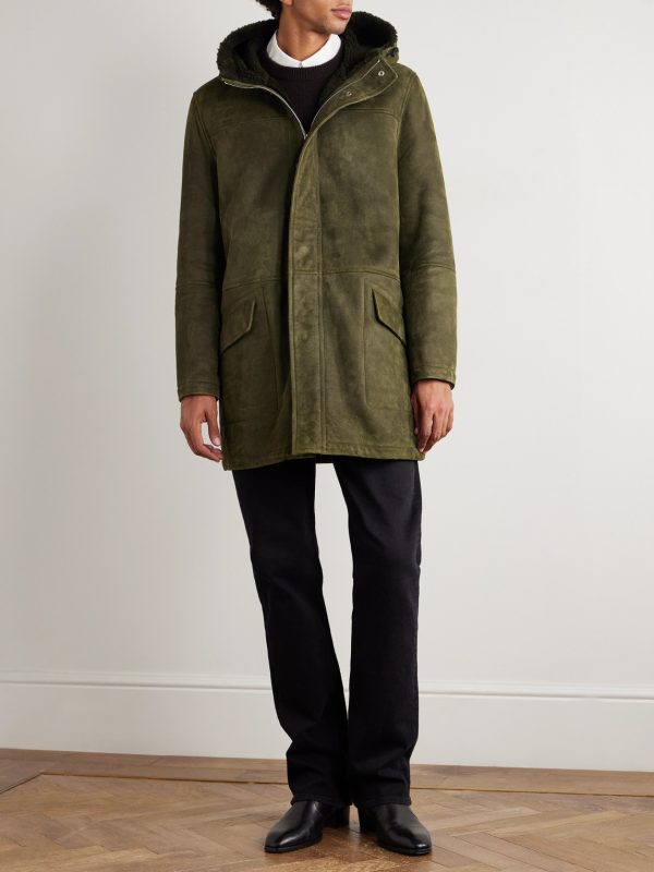 Ribbed Shearling Hooded Parka - OU Ribbed Shearling Hooded Parka - OU