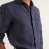 Phil Cutaway-Collar Linen Shirt - CU Phil Cutaway-Collar Linen Shirt - CU