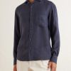 Phil Cutaway-Collar Linen Shirt - FR Phil Cutaway-Collar Linen Shirt - FR