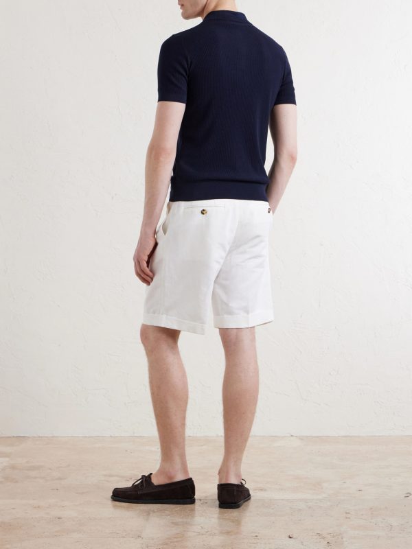 Rafael Ribbed Cotton Polo Shirt - BK Rafael Ribbed Cotton Polo Shirt - BK