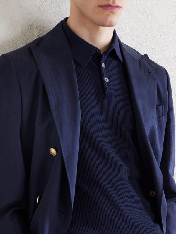 Rafael Ribbed Cotton Polo Shirt - CU Rafael Ribbed Cotton Polo Shirt - CU