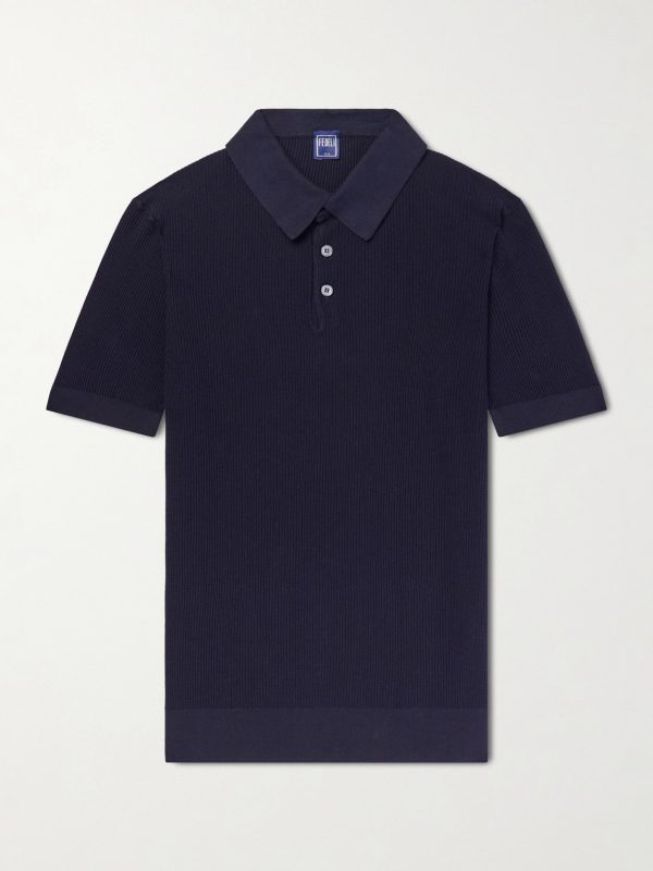 Rafael Ribbed Cotton Polo Shirt Rafael Ribbed Cotton Polo Shirt