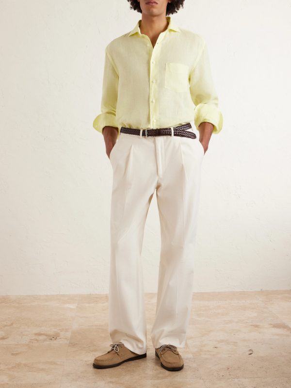 Phil Cutaway-Collar Linen Shirt - OU