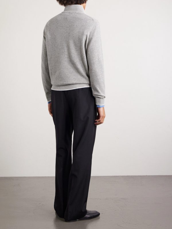 Cashmere Half-Zip Sweater - BK Cashmere Half-Zip Sweater - BK
