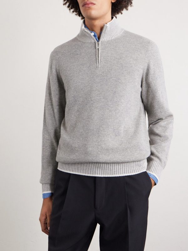 Cashmere Half-Zip Sweater - FR Cashmere Half-Zip Sweater - FR