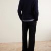 Cotton-Piqué Half-Zip Sweater - BK