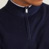 Cotton-Piqué Half-Zip Sweater - CU