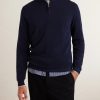 Cotton-Piqué Half-Zip Sweater - FR