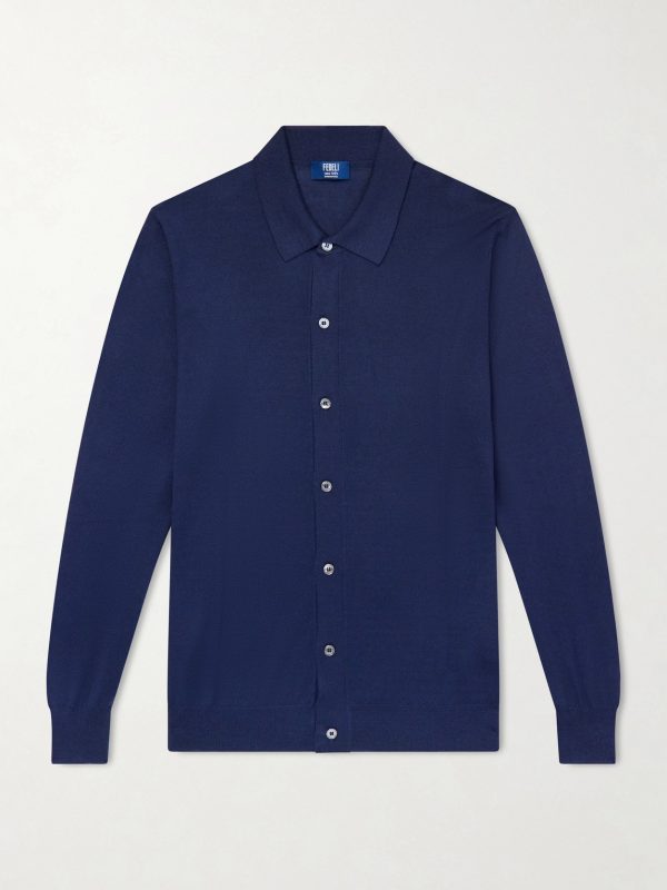 Knitted Wool Polo Shirt Knitted Wool Polo Shirt
