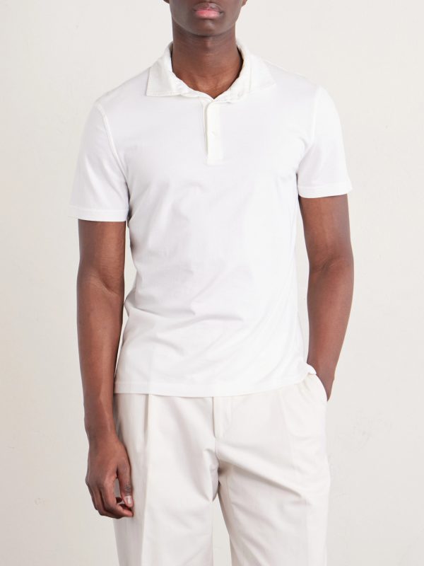 Cotton-Blend Jersey Polo Shirt - FR Cotton-Blend Jersey Polo Shirt - FR