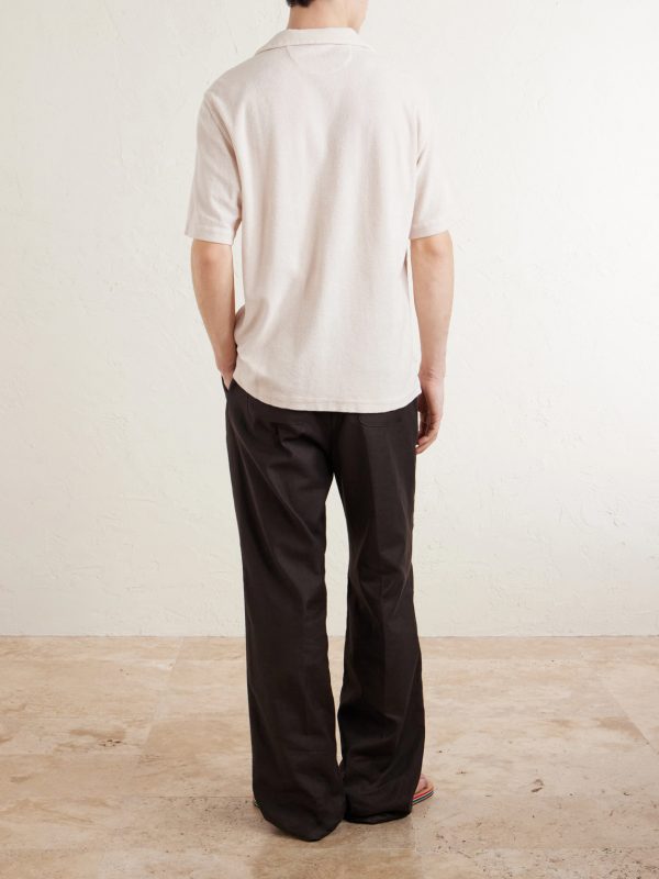 Camp-Collar Cotton-Terry Shirt - BK