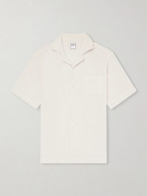 Camp-Collar Cotton-Terry Shirt Camp-Collar Cotton-Terry Shirt