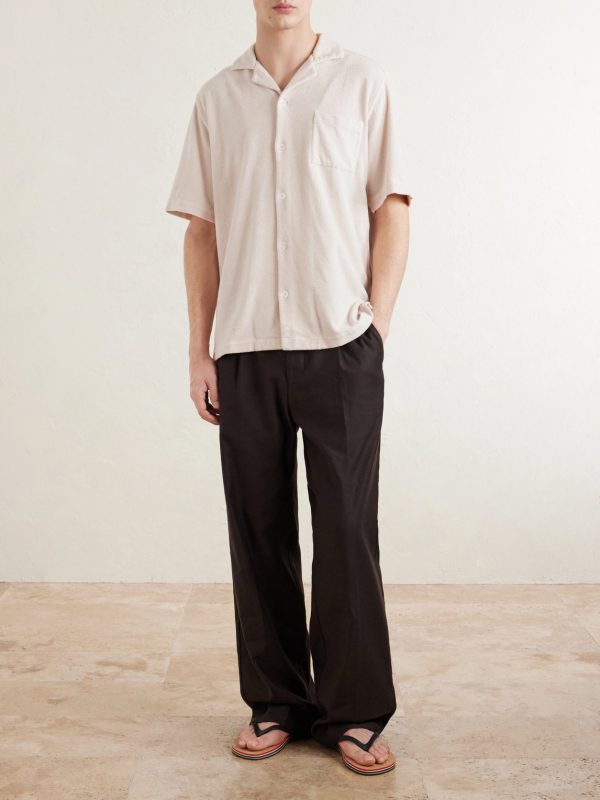 Camp-Collar Cotton-Terry Shirt - OU