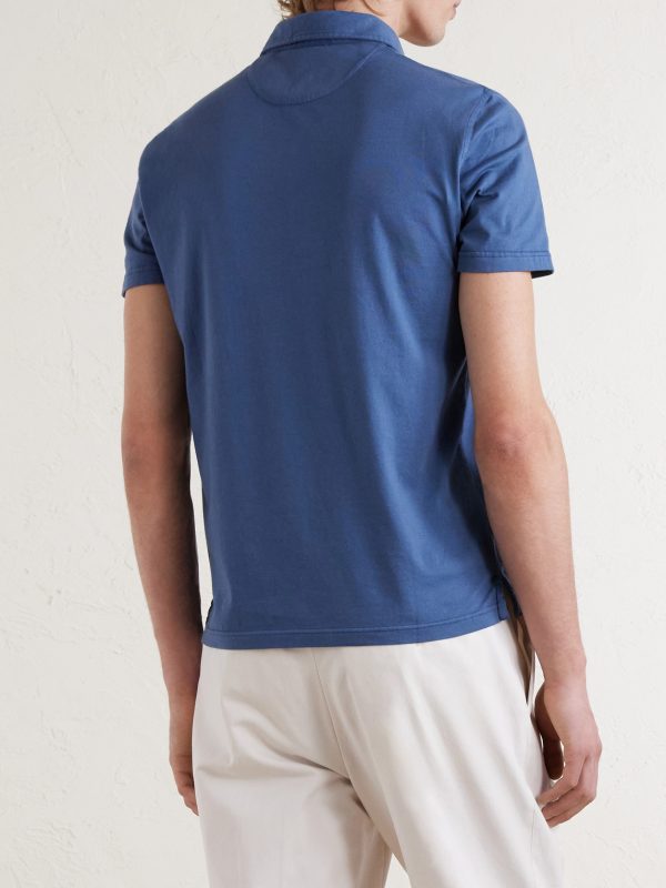 Cotton-Blend Jersey Polo Shirt - BK