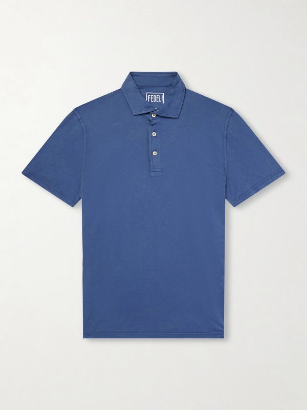 Cotton-Blend Jersey Polo Shirt