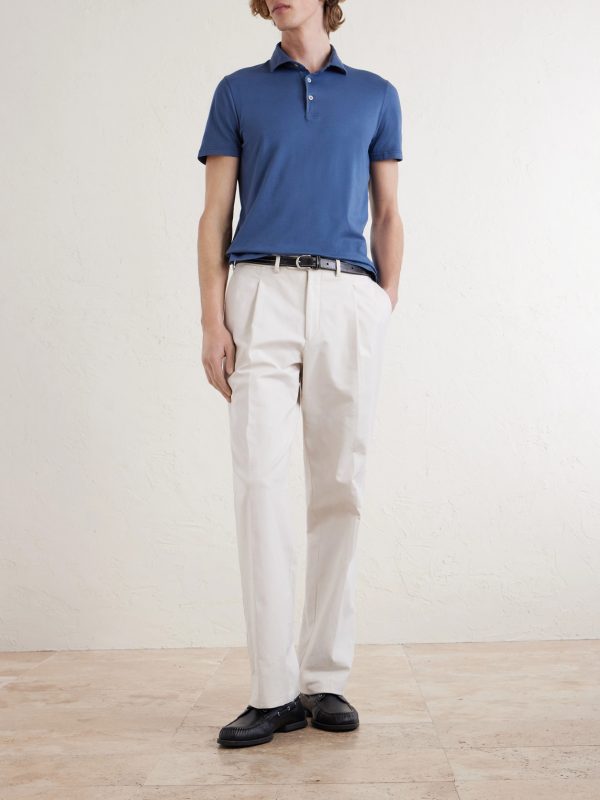 Cotton-Blend Jersey Polo Shirt - OU