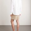 Phil Cutaway-Collar Linen Shirt - BK Phil Cutaway-Collar Linen Shirt - BK