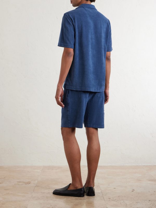 Camp-Collar Cotton-Terry Shirt - BK