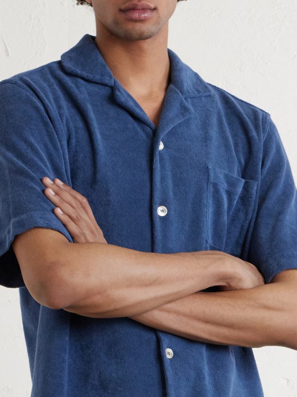 Camp-Collar Cotton-Terry Shirt - CU