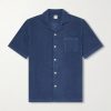 Camp-Collar Cotton-Terry Shirt