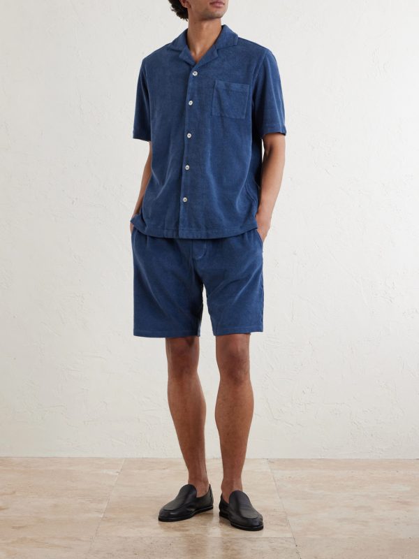 Camp-Collar Cotton-Terry Shirt - OU