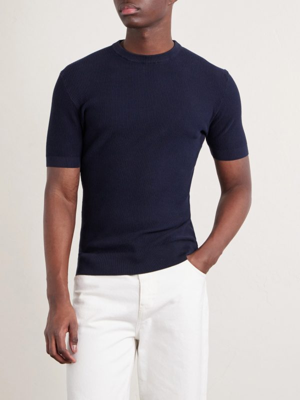 Ribbed Cotton T-Shirt - FR Ribbed Cotton T-Shirt - FR