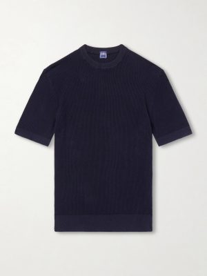 Ribbed Cotton T-Shirt