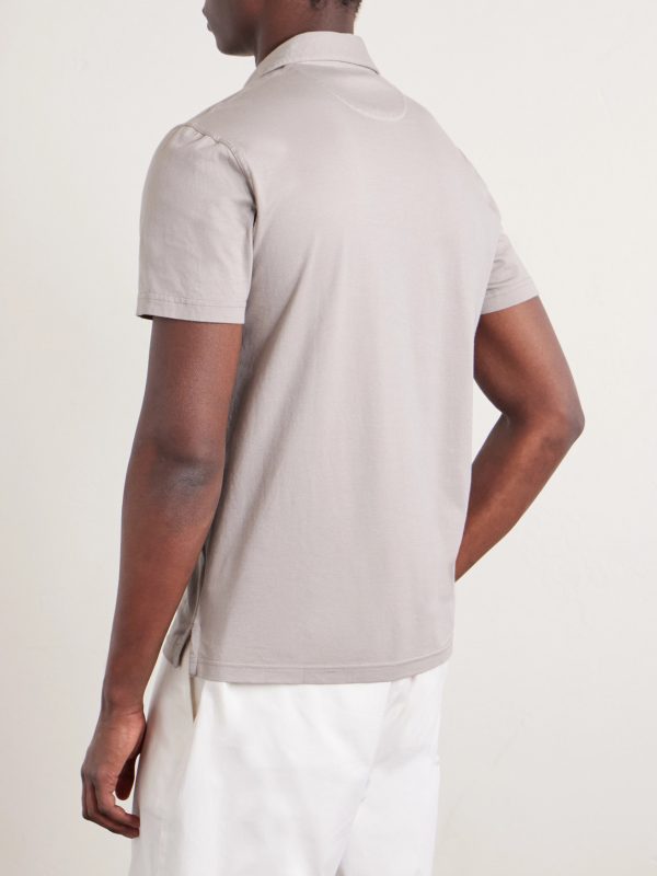 Cotton-Blend Jersey Polo Shirt - BK