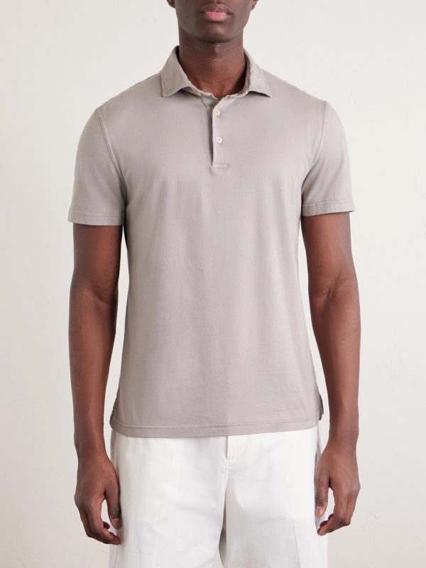 Cotton-Blend Jersey Polo Shirt - FR
