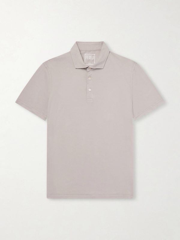 Cotton-Blend Jersey Polo Shirt