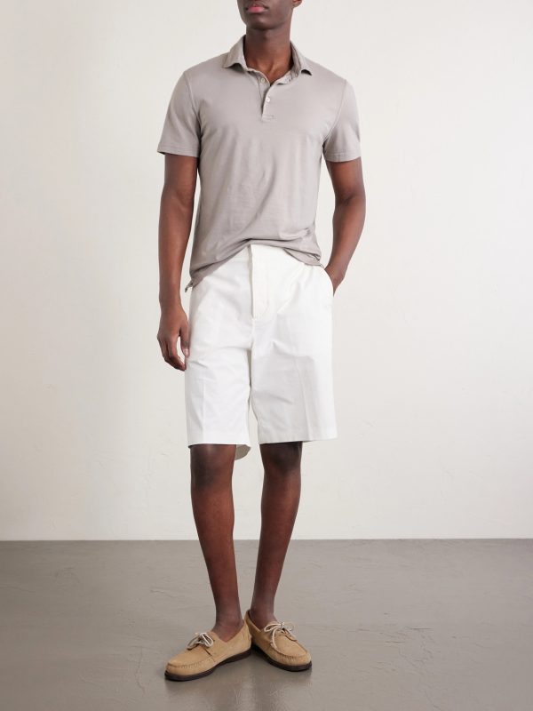 Cotton-Blend Jersey Polo Shirt - OU
