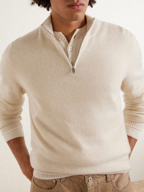Cashmere Half-Zip Sweater - CU Cashmere Half-Zip Sweater - CU